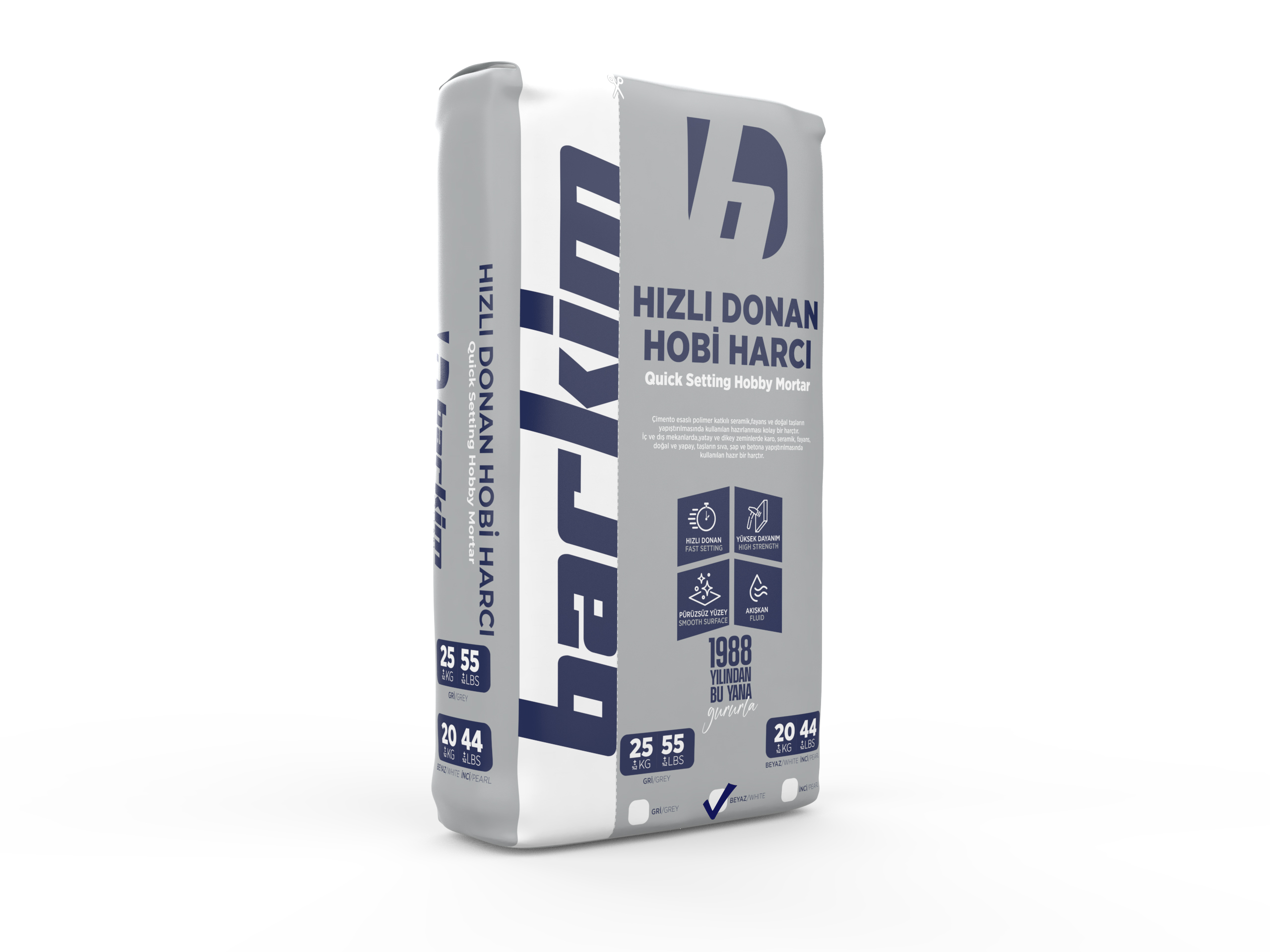 Hızlı Donan Hobi Harcı 20 Kg - Beyaz - 2440 - Görsel 2
