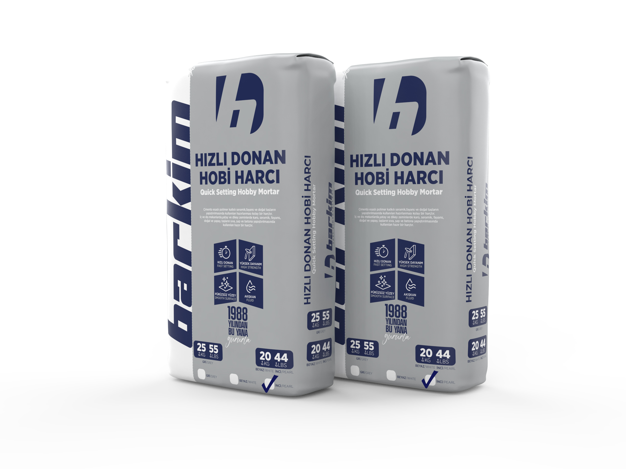Hızlı Donan Hobi Harcı 20 Kg - İnci Beyaz - 2450 - Görsel 3