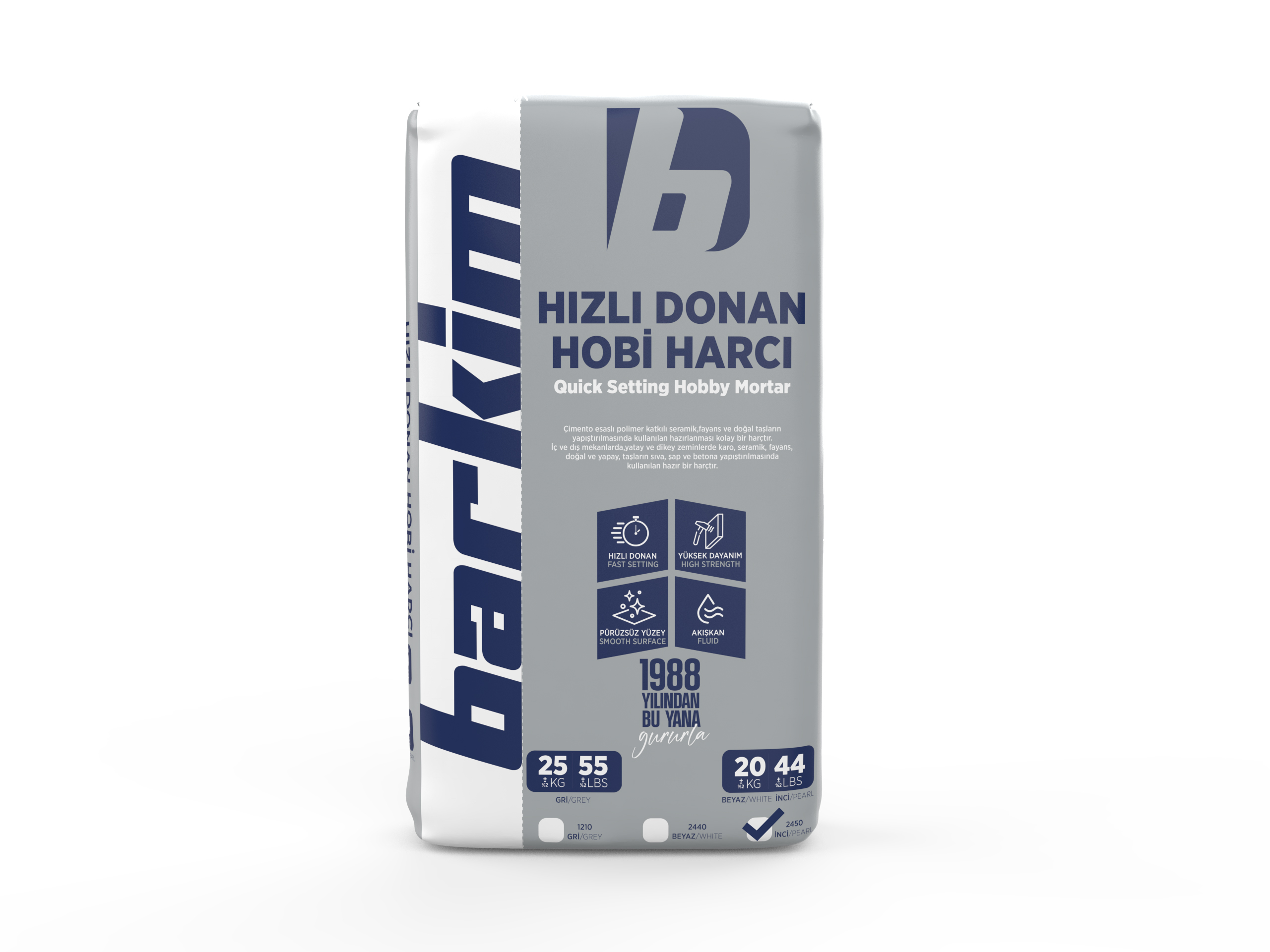 Hızlı Donan Hobi Harcı 20 Kg - İnci Beyaz - 2450