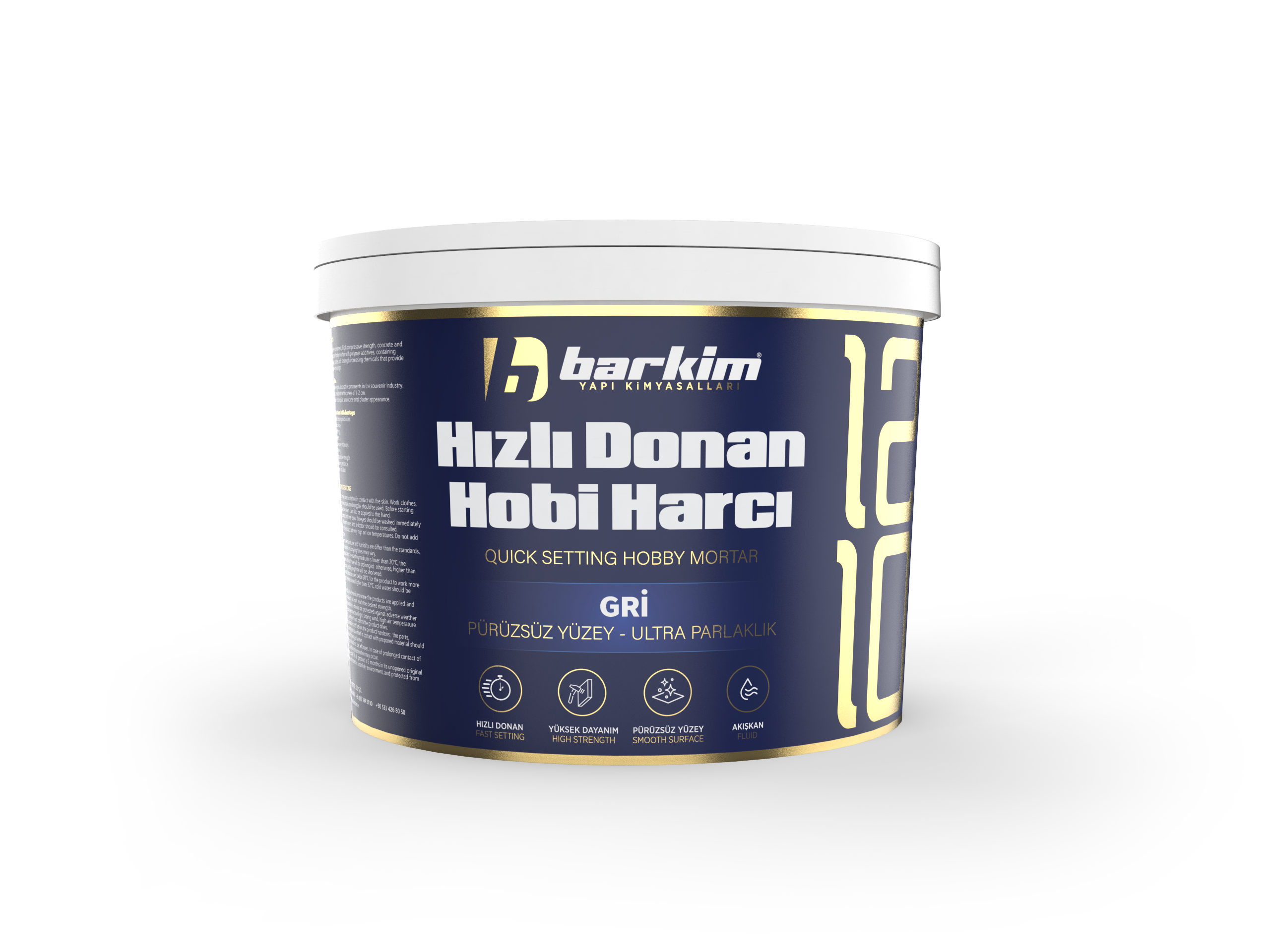 Hızlı Donan Hobi Harcı 5 Kg Kova - Gri - 1210