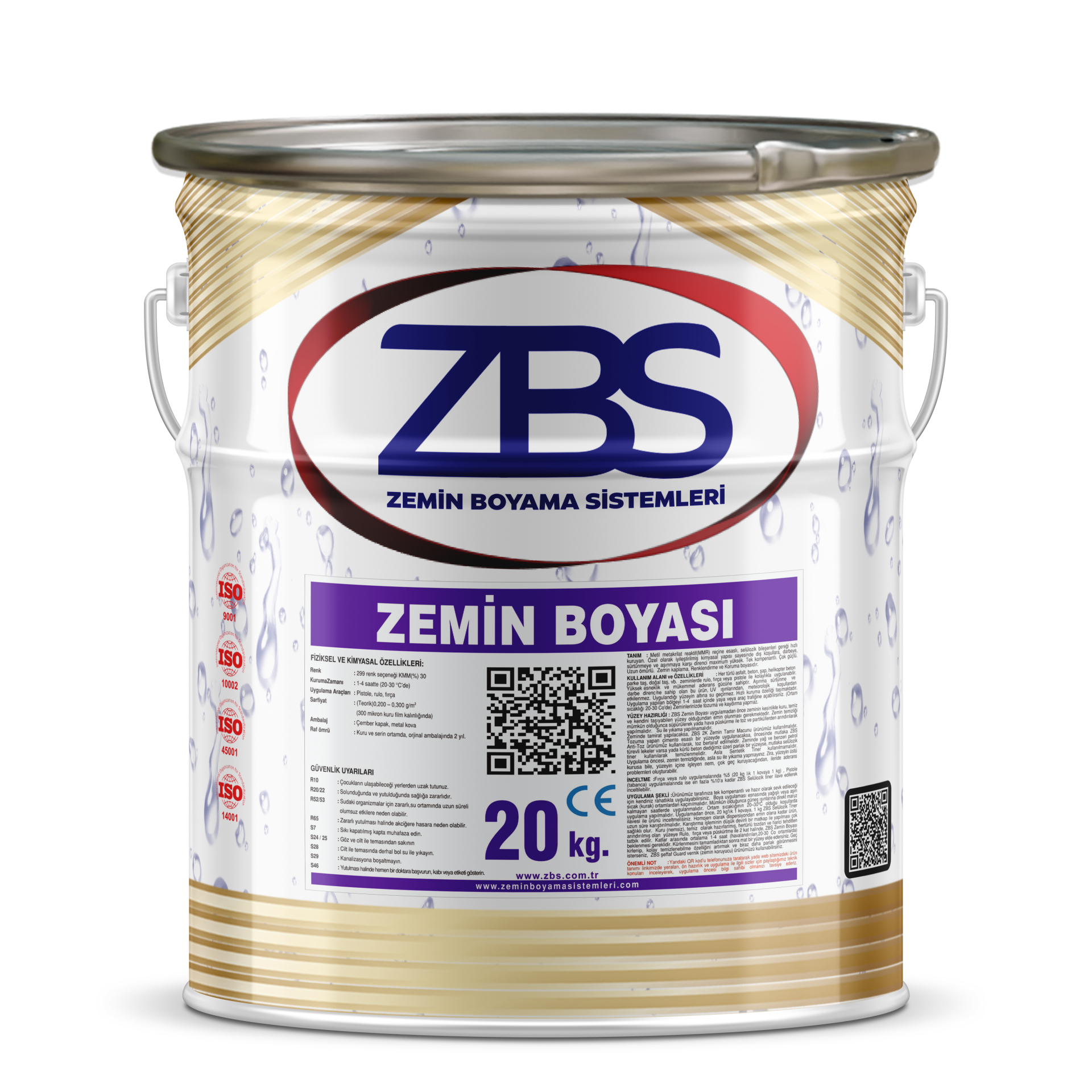 Zemin Boyası Koyu Gri 20 KG